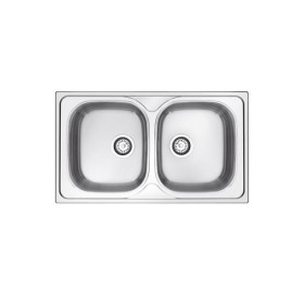 GLEM GAS GL286IX | LAVELLI | 86X50 - 2 vasche -pilette 31/2 profondità 14 cm - INOX