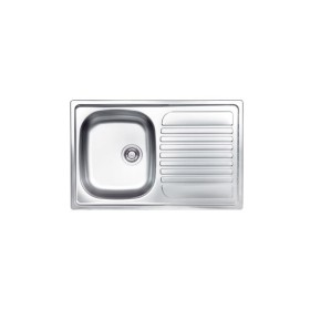 GLEM GAS GL179XS | LAVELLI | 79X50 - 1 vasca sx + gocciolatoio - pilette 31/2 - profondità 14 cm - INOX