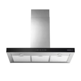 GLEM GAS GHB990IXA | CAPPE ASPIRANTI | 90 cm - 1 Motore -  PROFILO IN VETRO NERO E COMANDI TOUCH - Tre velocità + BOOSTER - port