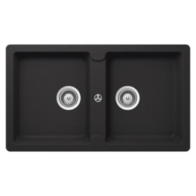 GLEM GAS LS286A | LAVELLI | 86X50 - 2 vasche - pilette 31/2 - ANTRACITE