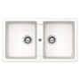 GLEM GAS LS286WH | LAVELLI | 86X50 - 2 vasche - pilette 31/2 - BIANCO