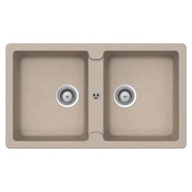GLEM GAS LS286S | LAVELLI | 86X50 - 2 vasche - pilette 31/2 - SABBIA