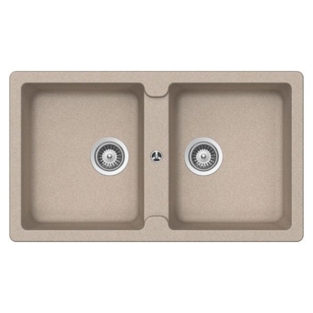 GLEM GAS LS286S | LAVELLI | 86X50 - 2 vasche - pilette 31/2 - SABBIA