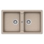 GLEM GAS LS286S | LAVELLI | 86X50 - 2 vasche - pilette 31/2 - SABBIA