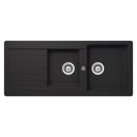 GLEM GAS LS2G16A | LAVELLI | 116X50 - 2 vasche + gocciolatoio - pilette 31/2 - ANTRACITE
