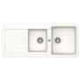 GLEM GAS LS2G16WH | LAVELLI | 116X50 - 2 vasche + gocciolatoio - pilette 31/2 - BIANCO