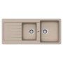 GLEM GAS LS2G16S | LAVELLI | 116X50 - 2 vasche + gocciolatoio - pilette 31/2 - SABBIA