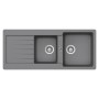 GLEM GAS LS2G16C | LAVELLI | 116X50 - 2 vasche + gocciolatoio - pilette 31/2 - CROMA
