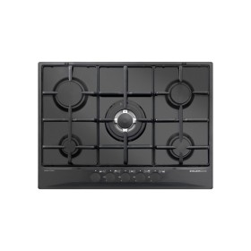 GLEM GAS GT755NC | PIANI COTTURA A GAS | 4 f.gas + 1 tripla corona - accensione sottomanopola - griglie in finitura mat - NERO O