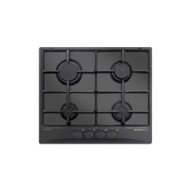 GLEM GAS GT64NC | PIANI COTTURA A GAS | 4 fuochi gas - accensione sottomanopola - griglie in finitura mat - NERO CARBONE OPACO