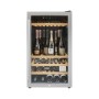 Vinum Design VD60SCSW | LIBERO POSIZIONAMENTO Cantina Vino da 51-60 bottiglie, Singola Temperatura, Finitura Porta in Acciao Sat