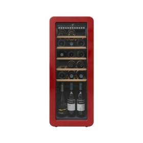 Vinum Design NVD90-24S-RED | LIBERO POSIZIONAMENTO Cantina Vino da 24 bottiglie, Singola Temperatura, Finitura Porta Rossa con S