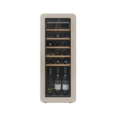 Vinum Design NVD90-24S-WHITE | LIBERO POSIZIONAMENTO Cantina Vino da 24 bottiglie, Singola Temperatura, Finitura Porta Bianca co