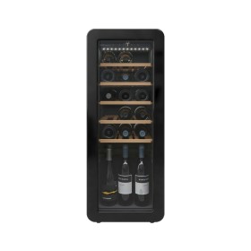 Vinum Design NVD90-24S-BLACK | LIBERO POSIZIONAMENTO Cantina Vino da 24 bottiglie, Singola Temperatura, Finitura Porta Nera con