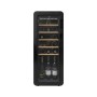 Vinum Design NVD90-24S-BLACK | LIBERO POSIZIONAMENTO Cantina Vino da 24 bottiglie, Singola Temperatura, Finitura Porta Nera con