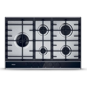 Haier BI HAHG7WL5TX 33803500  Piano Cottura  75 cm Piano cottura a gas in Acciaio,75Cm,Preci Flame,5 bruciat