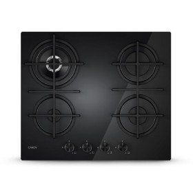 CANDY NEW CVG6BR4WTB | 33803483 | EX CVG6BR4WPB | Piano Gas da 60 cm 4 fuochi Vetro Nero Bruciatore speciale posteriore DC 4 KwG