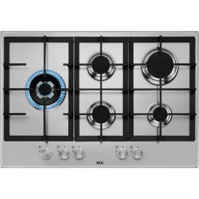 AEG BI HGB75520SM | 75 cm - Slim Profile con step power – 5 fuochi gas–  Bruciatori ad alta efficienza +20% Speed Burner – 1 b