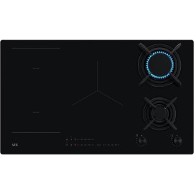 AEG New HF704193NB | 90 cm, 2 bruciatori gas + 3 zone cottura induzione, funzione Bridge, Griglia in ghisa, controllo elettronic