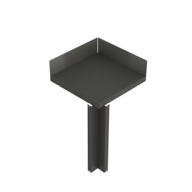 PLA.NET 0206127 | CAB (VERNICIATO) | KIT CORNER  | elemento chiusura ad angolo verniciato a polveri nero e dettagli in inox  | K