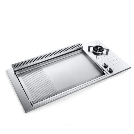PLA.NET 0203111 | BUILT-IN SENZA COPERCHIO | B.IN80COMBI.LR | incasso 80 cm combi liscio/rigato | BUILT-IN | Bbq Combi 80 p.inox