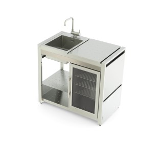 PLA.NET 0205083 | OASI ICE OUTDOOR STATIONS | 97ICE.2 (lavello+miscelatore) | X - inox | KITCHEN | Inox 304 – IPX4 Temperature 0