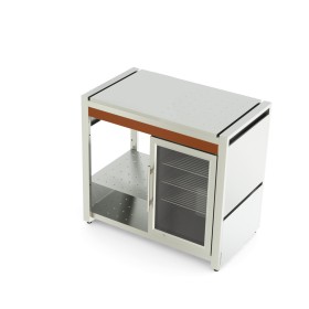 PLA.NET 0205085 | OASI ICE OUTDOOR STATIONS | 97ICE.3 (piano unico inox) | PM - verniciato moka | KITCHEN | Inox 304 – IPX4