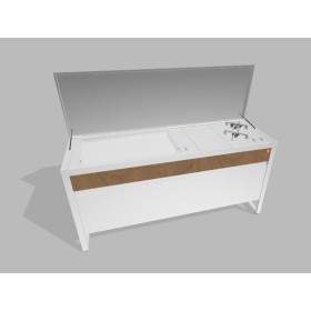 PLA.NET 183.CC.05WX | OASI 183.CC | Composizione 05B.IN80.L+TOP+B.INF2 | WX - legno/inox |  |