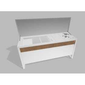 PLA.NET 183.CC.08WX | OASI 183.CC | Composizione 08B.IN80GRILL/LRR+TOP+B.INF2 | WX - legno/inox |  |