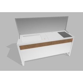 PLA.NET 183.CC.02WX | OASI 183.CC | Composizione 02B.INEL55.L+TOP+B.ININDU | WX - legno/inox |  |