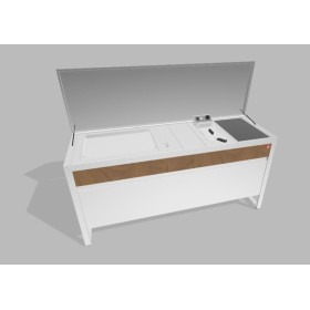 PLA.NET 183.CC.07WX | OASI 183.CC | Composizione 07B.INEL55.L+TOP+B.INFR+B.ININDU | WX - legno/inox |  |