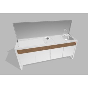 PLA.NET quattroporte.01WX | Quattroporte | Composizione 01B.IN80COMBI.L+TOP+B.INLAV 4056 e SOTTO | WX - legno/inox |  |