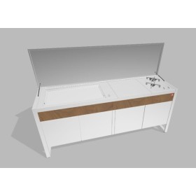 PLA.NET quattroporte.04WX | Quattroporte | Composizione 04B.IN80.L+TOP+B.INF2 | WX - legno/inox |  |