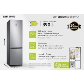 SAMSUNG FS RB38C675CS9/EF | COMBI 390LT CE.C 2M NOFROST INV ECOFLEX WIFI INOX