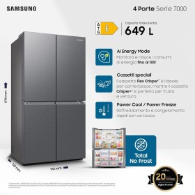 SAMSUNG FS RF59C70TES9/ES | FRIGO 4P. 649LT CE.E NOFROST INV. WIFI METAL INOX