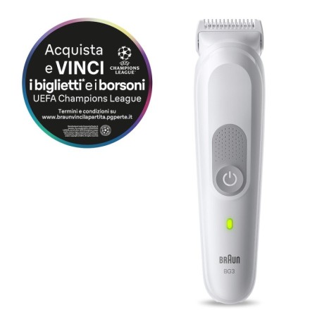 BRAUN  BG3530 | RASOIO CORPO UOMO RIC. W&D 80MIN 2PETTINI BIANCO