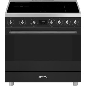 SMEG PREMIUM LIBERA C9IMMB2 | Cucina | 90x60 cm | Classica | Sinfonia | Nero Opaco | Tipo pianale: Induzione | Tipo forno princi