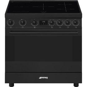SMEG DOMESTICO LIBERA C9IMN2 | Cucina | 90x60 cm | Classica | Sinfonia | Nero Opaco | Tipo pianale: Induzione | Tipo forno princ