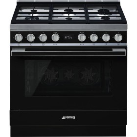 SMEG DESIGN LIBERA CPF9GPBL | Cucina | 90x60 cm | Portofino | Nero | Tipo pianale: Gas | Tipo forno principale: Termoventilato |