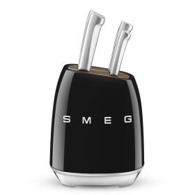 SMEG PED KBSF02BL Ceppo Portacoltelli con set coltelli Estetica: 50's Style Colore: Nero Finitura: Lucido