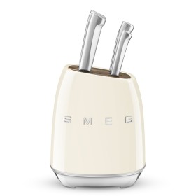 SMEG PED KBSF02CR Ceppo Portacoltelli con set coltelli Estetica: 50's Style Colore: Panna Finitura: Lucido