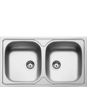 SMEG DOMESTICO INCASSO LYP862 | Lavello | Universale | Lavello monostampo | Standard | Numero vasche: 2 | Acciaio Inox