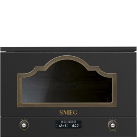 SMEG DOMESTICO SELECTION INCASSO MP722AO | Microonde | Cortina | Da incasso | Microonde con grill | Antracite