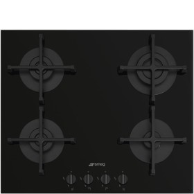 SMEG DOMESTICO SELECTION INCASSO PV264B | Piano di cottura | Gas | 60 cm | Nero | Incasso: Semifilo con possibilità incasso a Fi