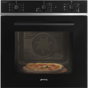 SMEG DOMESTICO INCASSO SF64M3S1PZB | Forno | Selezione | 60 cm | Termoventilato | Nero | Finitura componenti: Inox | A | Vapor C