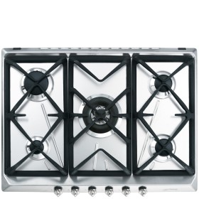SMEG DOMESTICO INCASSO SRV576GH5 | Piano di cottura | Gas | 70/75 cm | Acciaio Inox | Incasso: Tradizionale