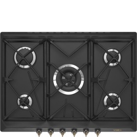 SMEG DOMESTICO SELECTION INCASSO SRV876AOGH | Piano di cottura | Gas | 70/75 cm | Antracite | Incasso: Tradizionale