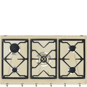 SMEG DOMESTICO SELECTION INCASSO SRV896POGH | Piano di cottura | Gas | 90 cm | Panna | Incasso: Tradizionale
