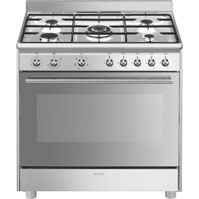 SMEG DOMESTICO LIBERA SX91GM | Cucina | 90x60 cm | Classica | Concerto | Acciaio Inox | Tipo pianale: Gas | Tipo forno principal