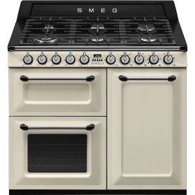 SMEG DESIGN LIBERA TR103P | Cucina | 100x60 cm | Victoria | Panna | Tipo pianale: Gas | Tipo forno principale: Termoventilato |